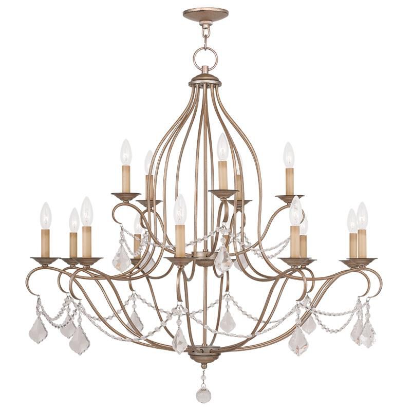 Chesterfield 38 Inch 15 Light Chandelier by Livex Lighting